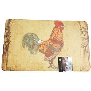 ANTI-FATIGUE NON SLIP FLOOR MAT (18"x30") PVC, ROOSTER # 1, lt tail, Master Chef